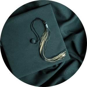 graduation cap and gown